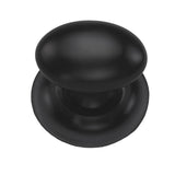 Ashley Norton - Egg Cabinet Knob on Rose - Black