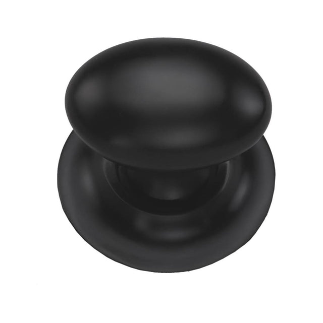 Ashley Norton - Egg Cabinet Knob on Rose - Black