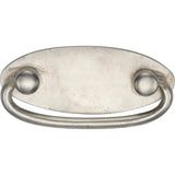 Ashley Norton - Drop Pull on Oval plate - White Bronze