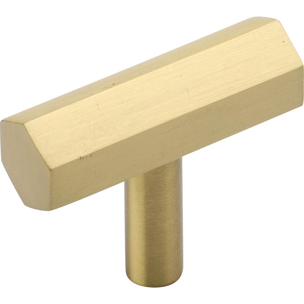 Ashley Norton - Hex Modern T Cabinet Pull - Satin Brass