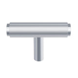 Ashley Norton - Straight Knurled T-Bar Knob - Polished Chrome