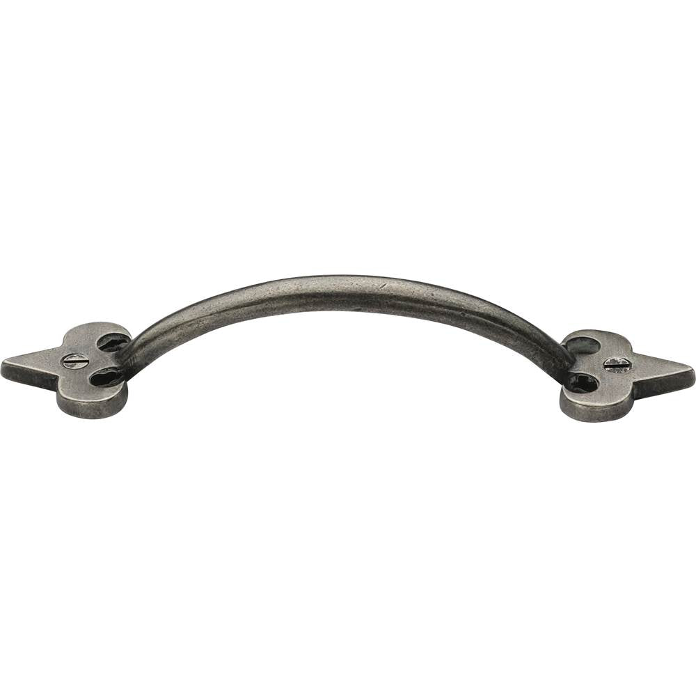 Ashley Norton - Front Mounted Fleur-de-lis Cabinet Pull - White Medium