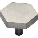 Ashley Norton - Modern Hex Cabinet Knob - Satin Nickel