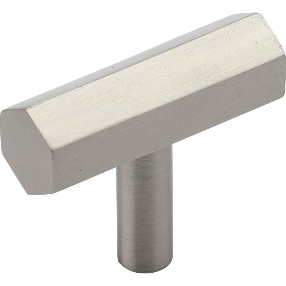 Ashley Norton - Hex Modern T Cabinet Pull - Satin Nickel
