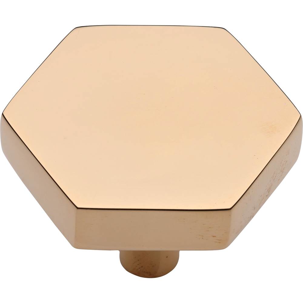 Ashley Norton - Modern Hex Cabinet Knob - Unlacquered Brass