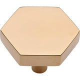Ashley Norton - Modern Hex Cabinet Knob - Unlacquered Brass
