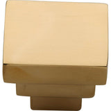 Ashley Norton - Square Step Cabinet Knob - Unlacquered Brass