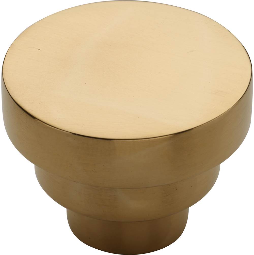 Ashley Norton - Round Step Cabinet Knob - Unlacquered Brass