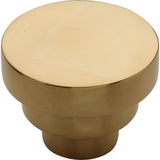 Ashley Norton - Round Step Cabinet Knob - Unlacquered Brass