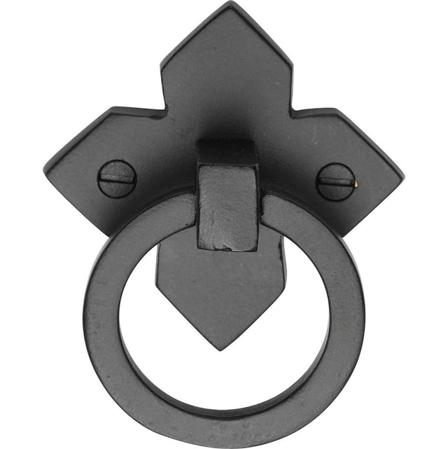 Ashley Norton - Round Ring on Diamond Plate - Black