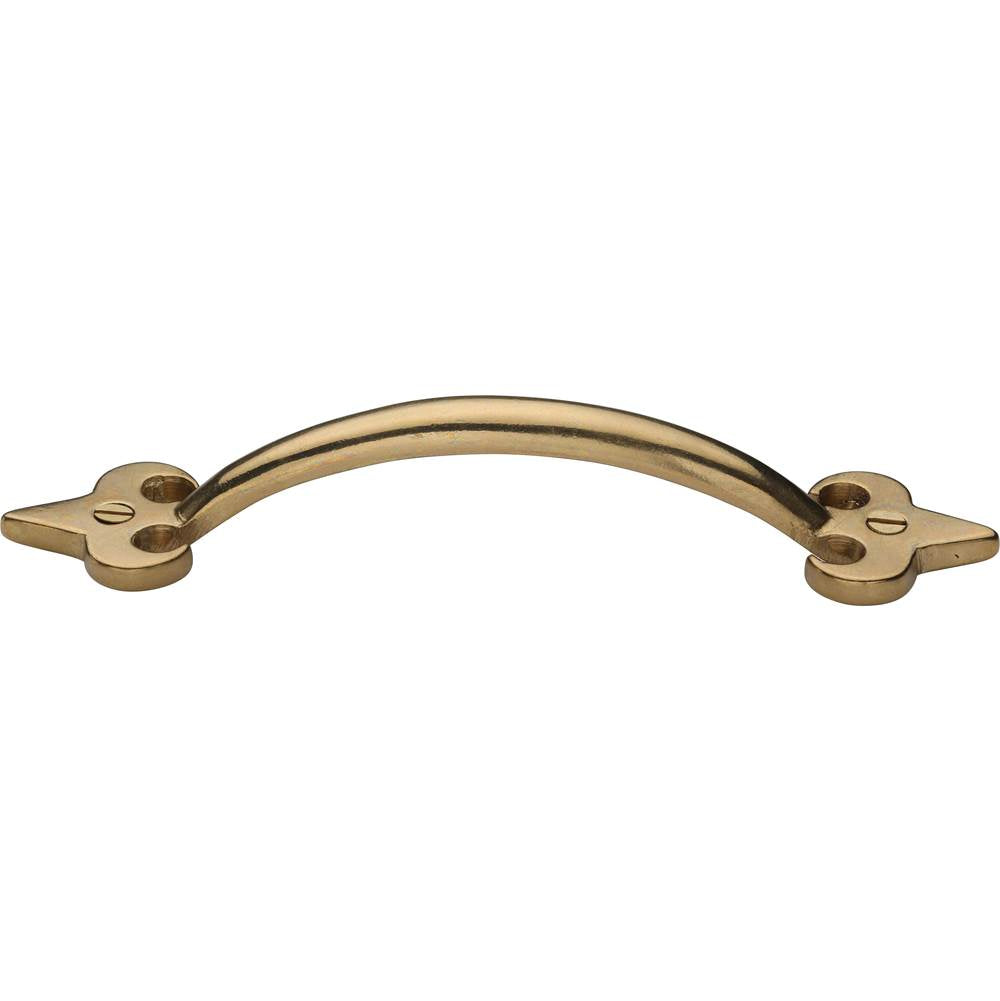 Ashley Norton - Front Mounted Fleur-de-lis Cabinet Pull - Natural Bronze