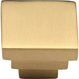 Ashley Norton - Square Step Cabinet Knob - Satin Brass