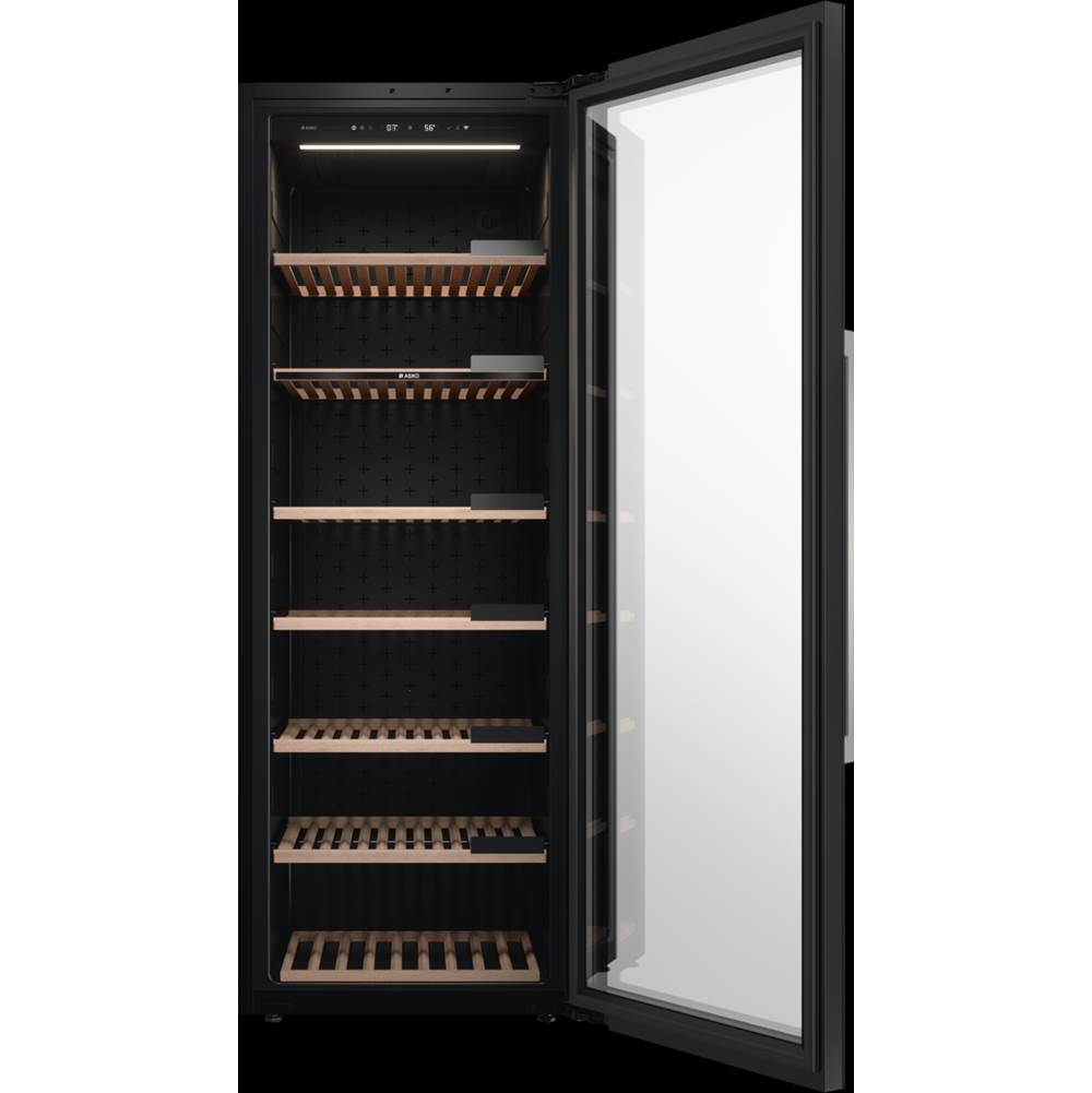 Asko - 1-Zone Wine Aging Cabinet, 27 1/2'' Holds 261 Bottles - Soft Black
