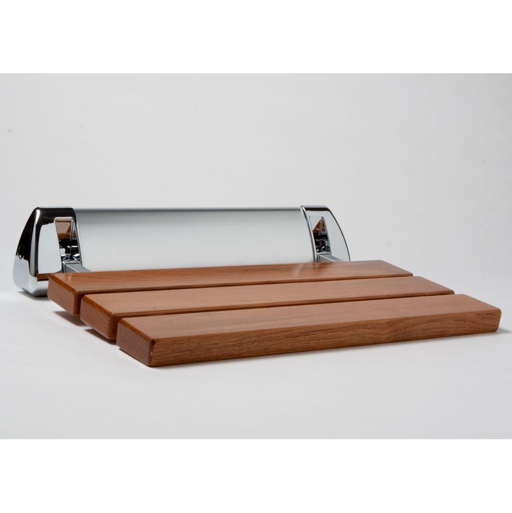 Amerec Sauna And Steam - Wall Mount Teak Shower Seat, 20 x 13
