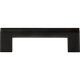 Atlas - Round Rail Pull 3 3/4 Inch Matte Black - Matte Black