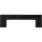 Atlas - Round Rail Pull 3 3/4 Inch Matte Black - Matte Black