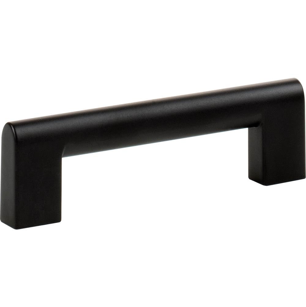 Round Rail Pull 3 3/4 Inch Matte Black