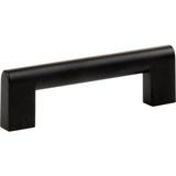 Round Rail Pull 3 3/4 Inch Matte Black