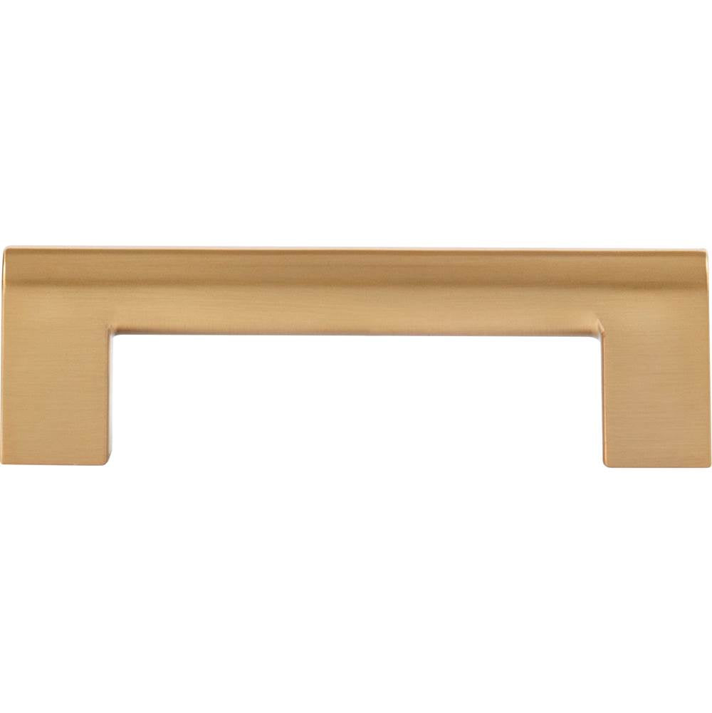Atlas - Round Rail Pull 3 3/4 Inch Warm Brass - Warm Brass