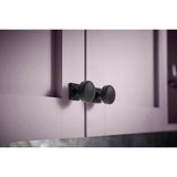 Benning Knob With Backplate 1 1/4 Inch (1 Inch Backplate) Matte Black