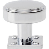 Atlas - Benning Knob With Backplate 1 1/4 Inch (1 Inch Backplate) Polished Chrome - Polished Chrome
