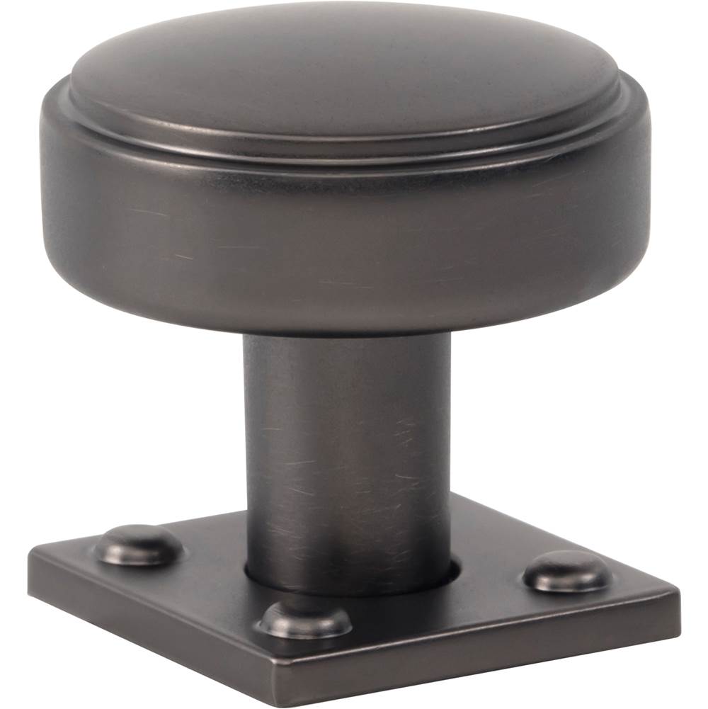 Benning Knob With Backplate 1 1/4 Inch (1 Inch Backplate) Matte Black