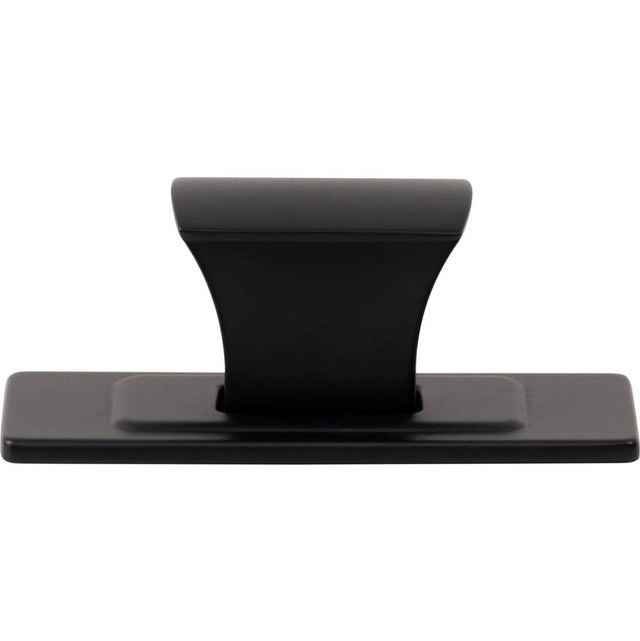 Atlas - Zander Knob and Backplate 1 1/4 Inch Matte Black - Matte Black