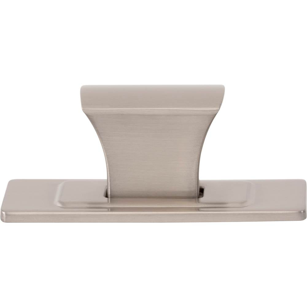 Atlas - Zander Knob and Backplate 1 1/4 Inch Brushed Nickel - Brushed Nickel