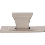 Atlas - Zander Knob and Backplate 1 1/4 Inch Brushed Nickel - Brushed Nickel