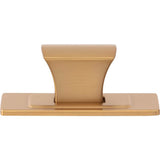 Atlas - Zander Knob and Backplate 1 1/4 Inch Warm Brass - Warm Brass