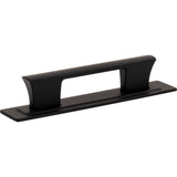 Zander Pull and Backplate 3 3/4 Inch (c-c) Matte Black