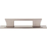 Atlas - Zander Pull and Backplate 3 3/4 Inch (c-c) Brushed Nickel - Brushed Nickel