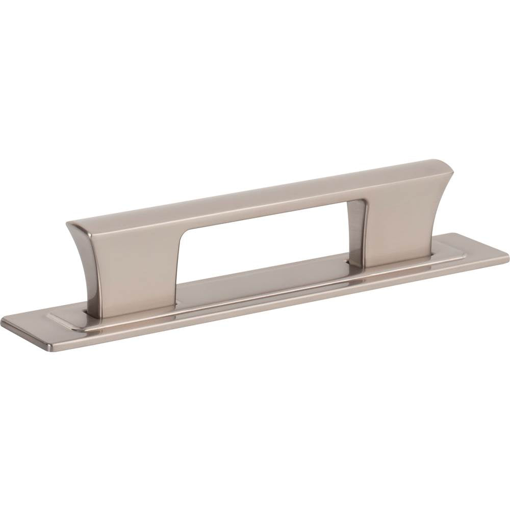Zander Pull and Backplate 3 3/4 Inch (c-c) Matte Black