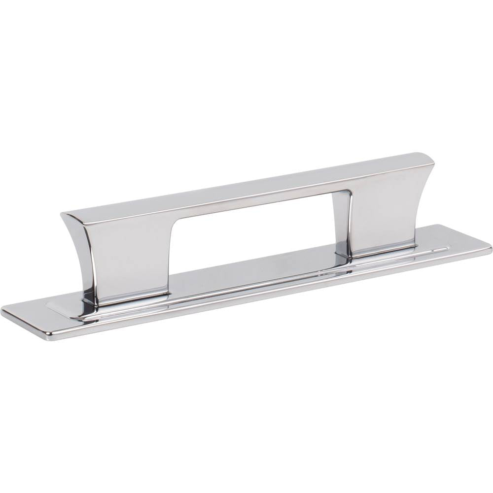 Zander Pull and Backplate 3 3/4 Inch (c-c) Matte Black