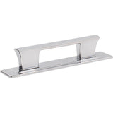 Zander Pull and Backplate 3 3/4 Inch (c-c) Matte Black