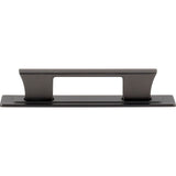 Atlas - Zander Pull and Backplate 3 3/4 Inch (c-c) Slate - Slate