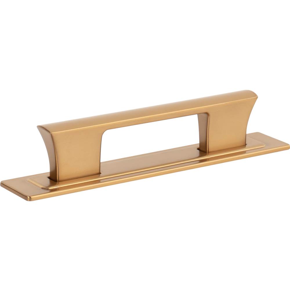 Zander Pull and Backplate 3 3/4 Inch (c-c) Matte Black