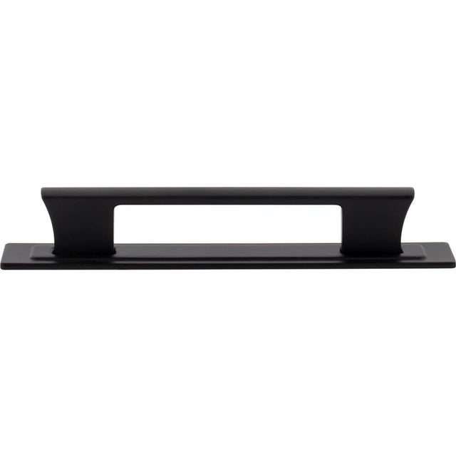 Atlas - Zander Pull and Backplate 5 1/16 Inch (c-c) Matte Black - Matte Black