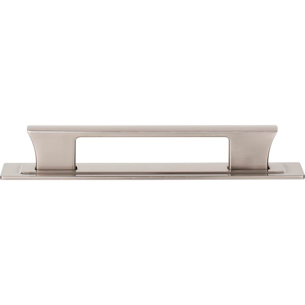 Atlas - Zander Pull and Backplate 5 1/16 Inch (c-c) Brushed Nickel - Brushed Nickel