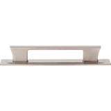Atlas - Zander Pull and Backplate 5 1/16 Inch (c-c) Brushed Nickel - Brushed Nickel