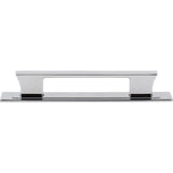 Atlas - Zander Pull and Backplate 5 1/16 Inch (c-c) Polished Chrome - Polished Chrome