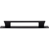 Atlas - Zander Pull and Backplate 6 5/16 Inch (c-c) Matte Black - Matte Black