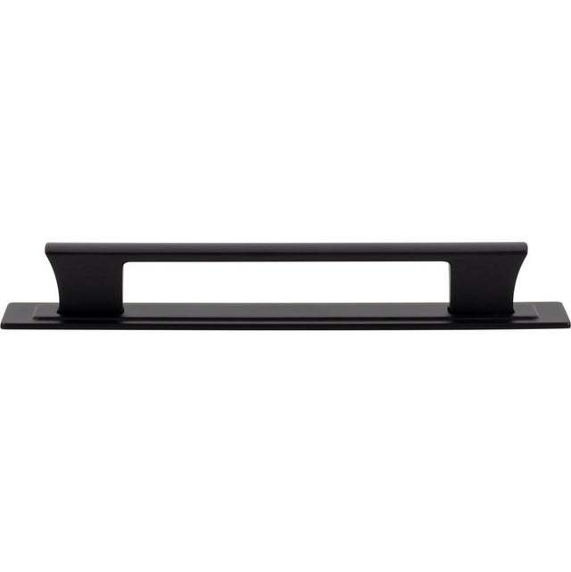 Atlas - Zander Pull and Backplate 6 5/16 Inch (c-c) Matte Black - Matte Black