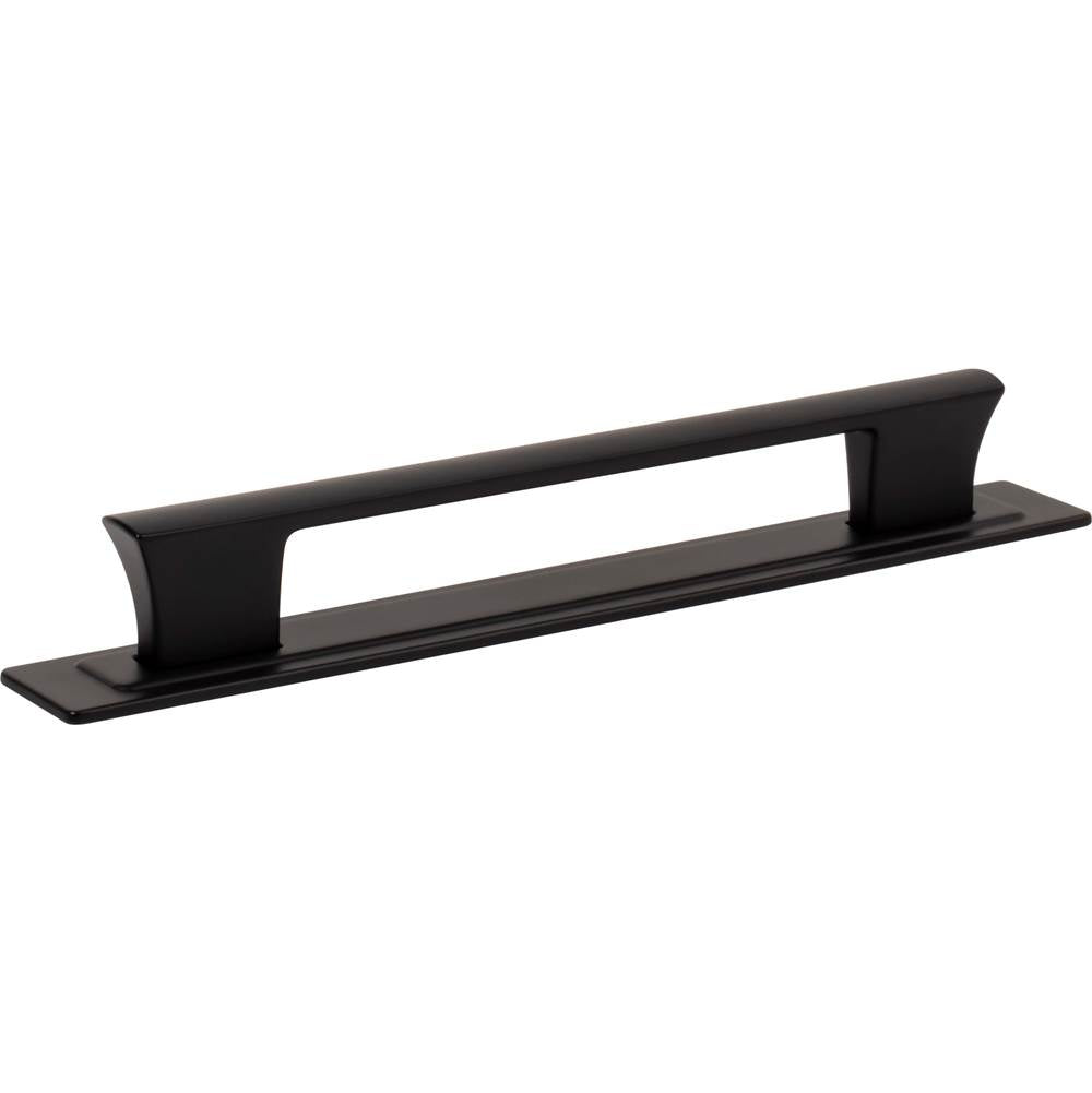 Zander Pull and Backplate 6 5/16 Inch (c-c) Matte Black