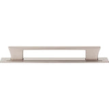Atlas - Zander Pull and Backplate 6 5/16 Inch (c-c) Brushed Nickel - Brushed Nickel