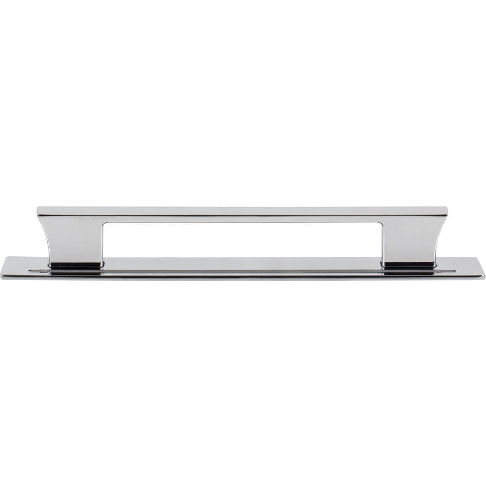 Atlas - Zander Pull and Backplate 6 5/16 Inch (c-c) Polished Chrome - Polished Chrome
