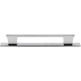 Atlas - Zander Pull and Backplate 6 5/16 Inch (c-c) Polished Chrome - Polished Chrome