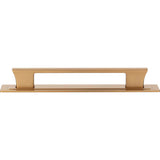 Atlas - Zander Pull and Backplate 6 5/16 Inch (c-c) Warm Brass - Warm Brass