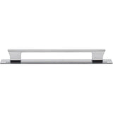 Atlas - Zander Pull and Backplate 7 9/16 Inch (c-c) Polished Chrome - Polished Chrome
