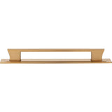 Atlas - Zander Pull and Backplate 7 9/16 Inch (c-c) Warm Brass - Warm Brass